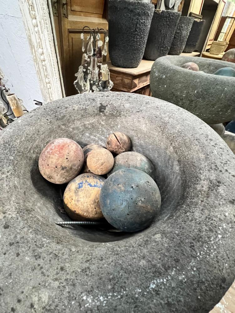 Antique stone bowl, 19th century 