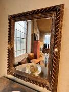 Barley Twist wooden mirror, mid-20th century