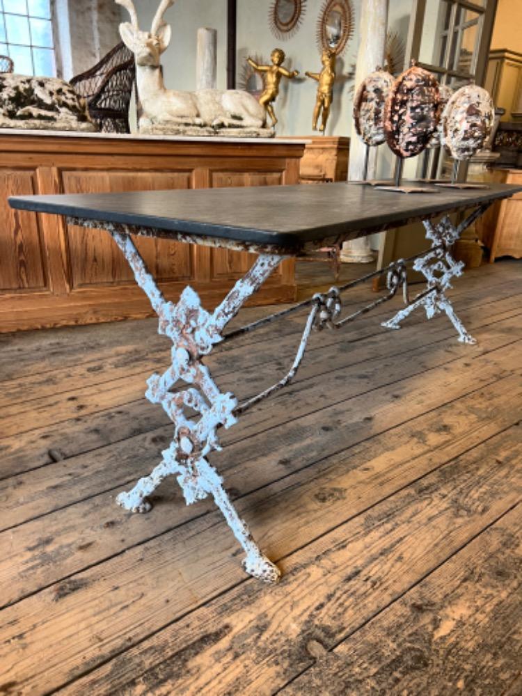 Cast iron bistro table, early 20th century 