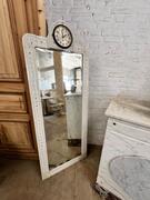 Earthenware mirror with clock, early 20th century 