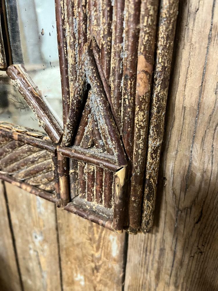 Folk Art wooden mirror, early 20th century 