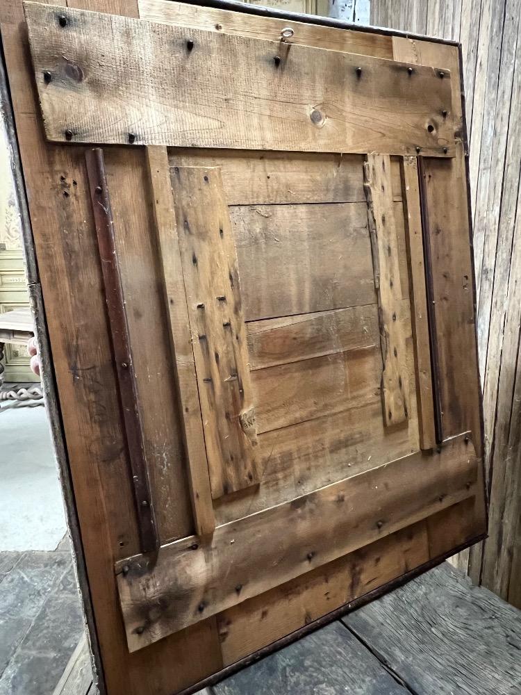 Folk Art wooden mirror, early 20th century 