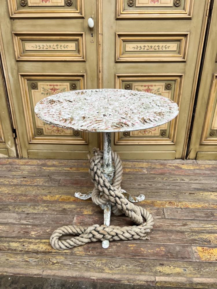 Garden pedestal table, late 19th century 