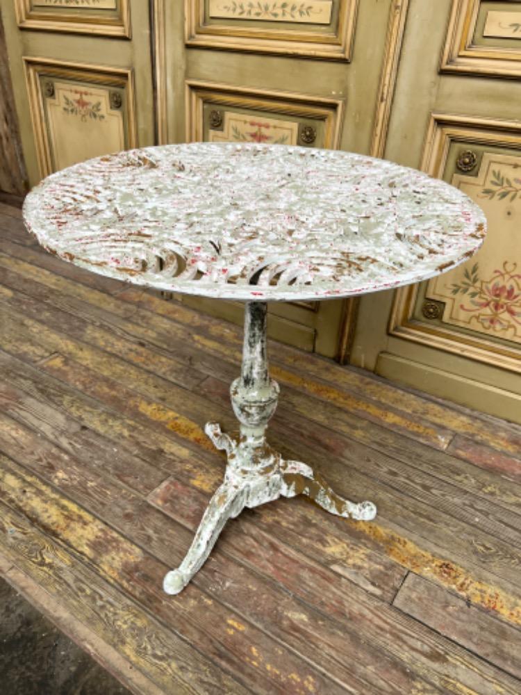 Garden pedestal table, late 19th century 