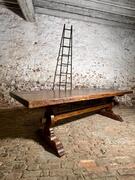 Large community oak table, mid-20th century 