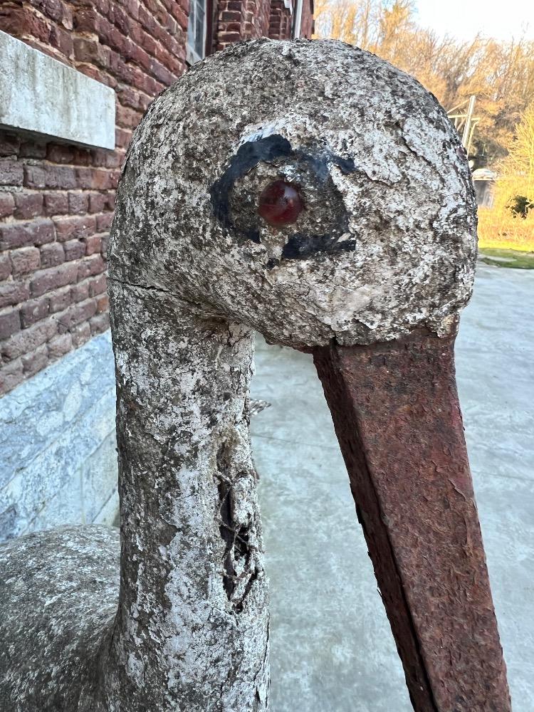 Large concrete stork, early 20th century 