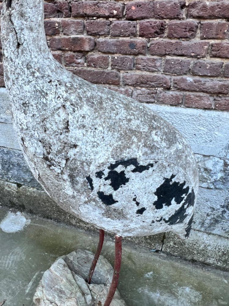 Large concrete stork, early 20th century 