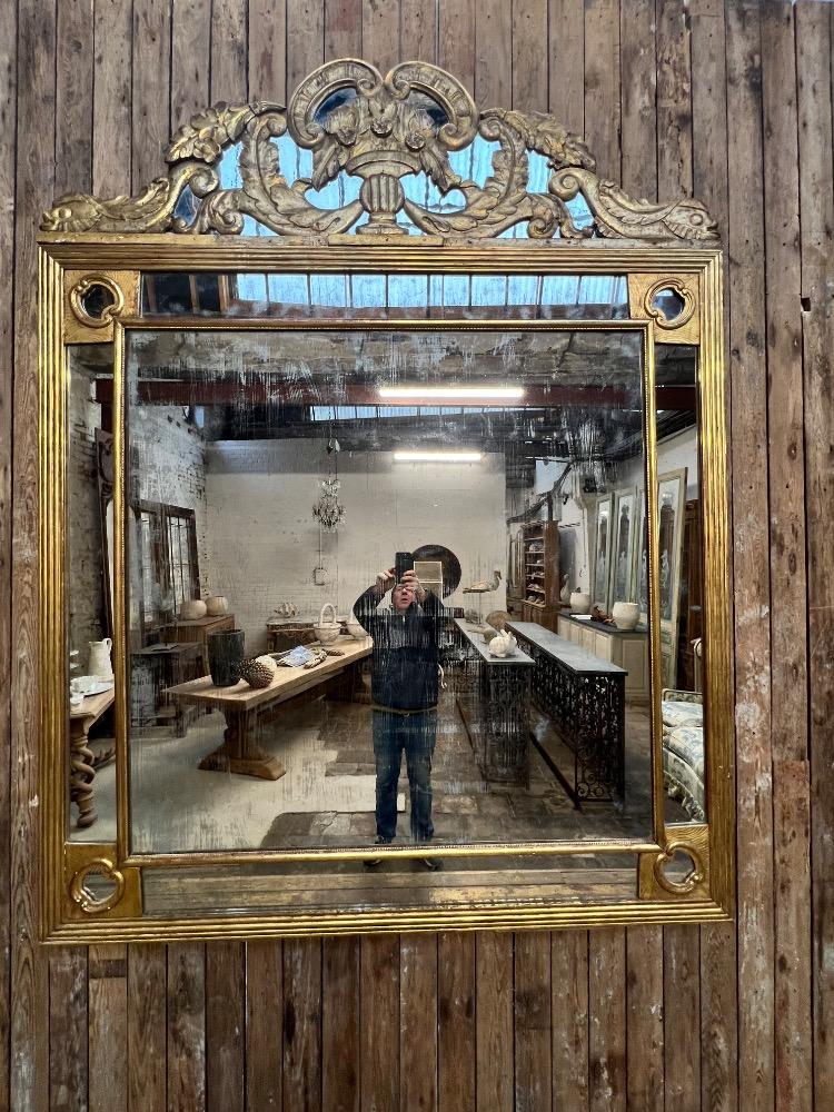 Large gilded mirror, mid-20th century 