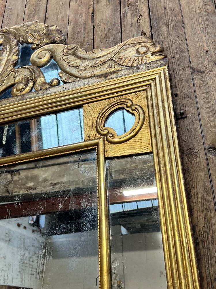 Large gilded mirror, mid-20th century 