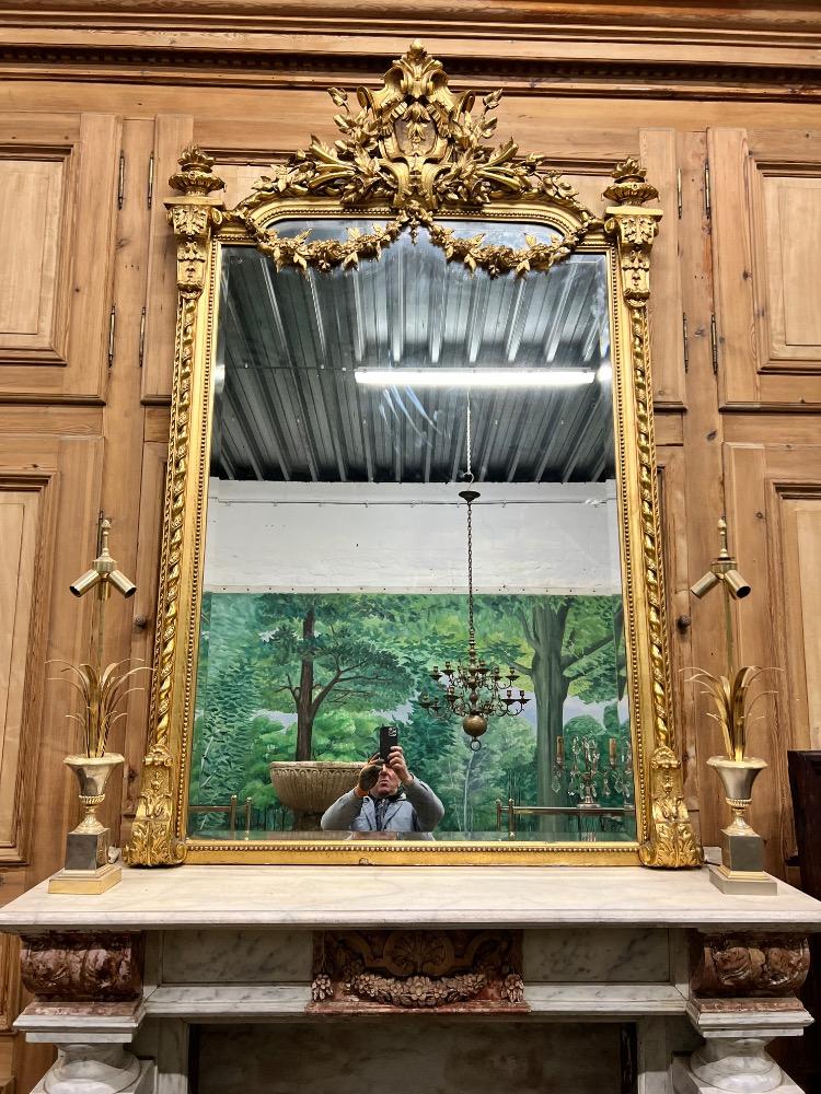 Large Louis XVI style mirror, early 20th century 