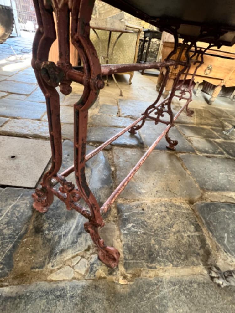 Large metal bistro table, early 20th century 