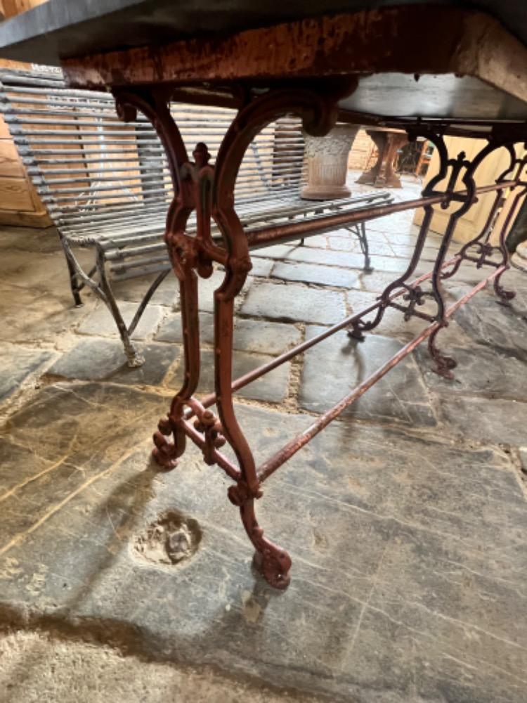 Large metal bistro table, early 20th century 