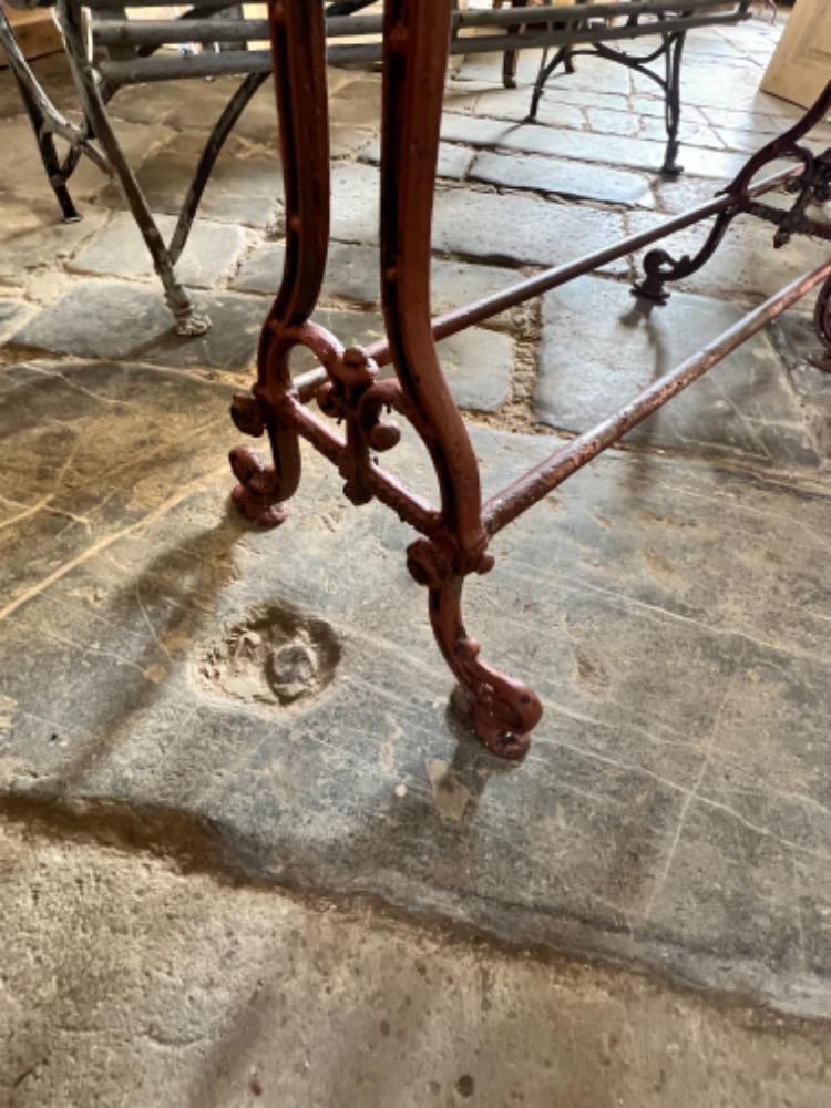 Large metal bistro table, early 20th century 