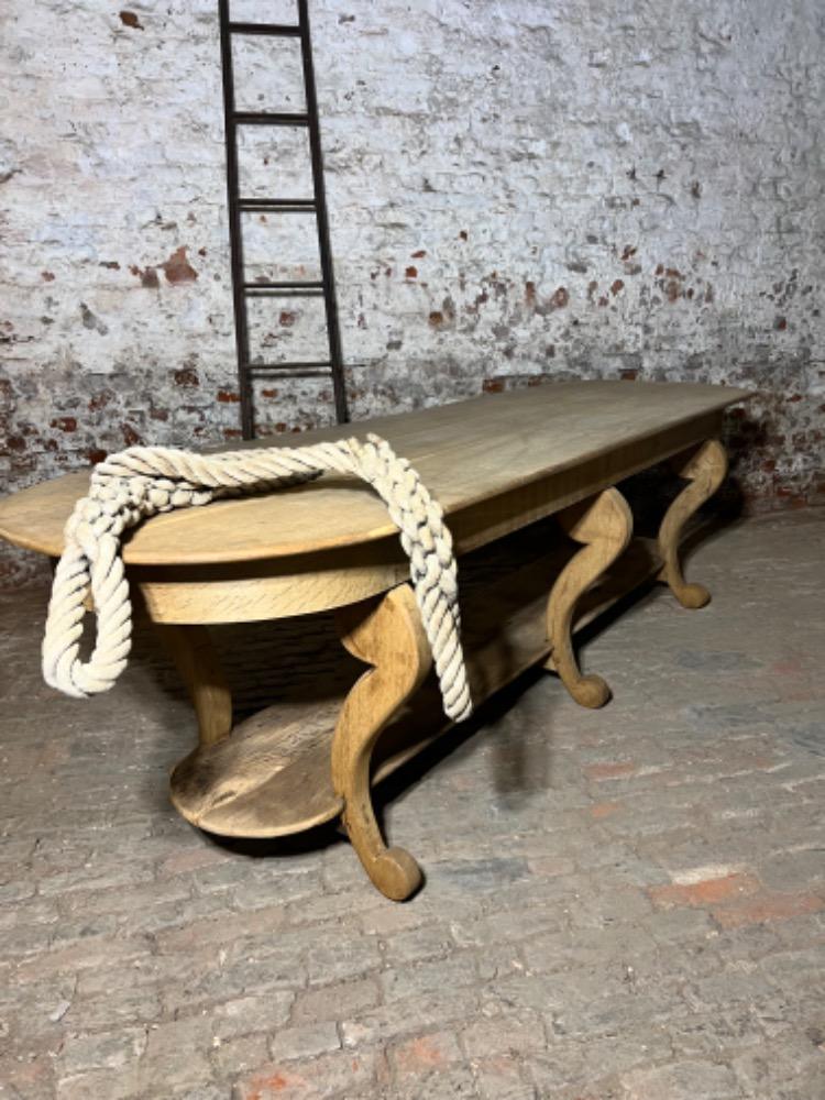 Large oak store console, early 20th century