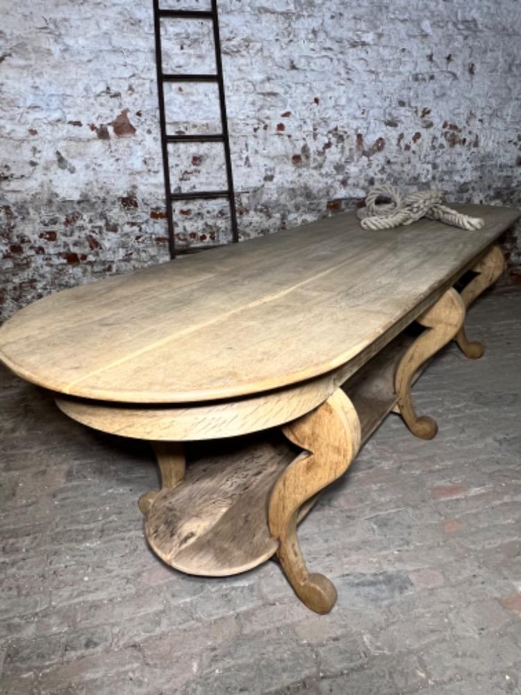 Large oak store console, early 20th century