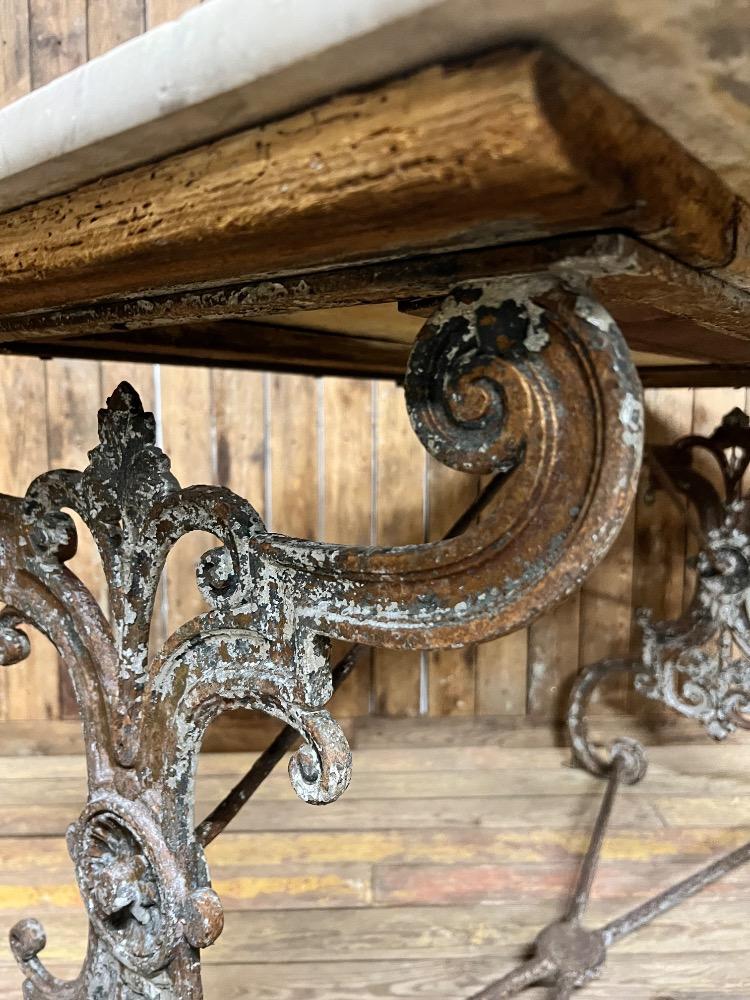 Metal shop table, late 19th century 