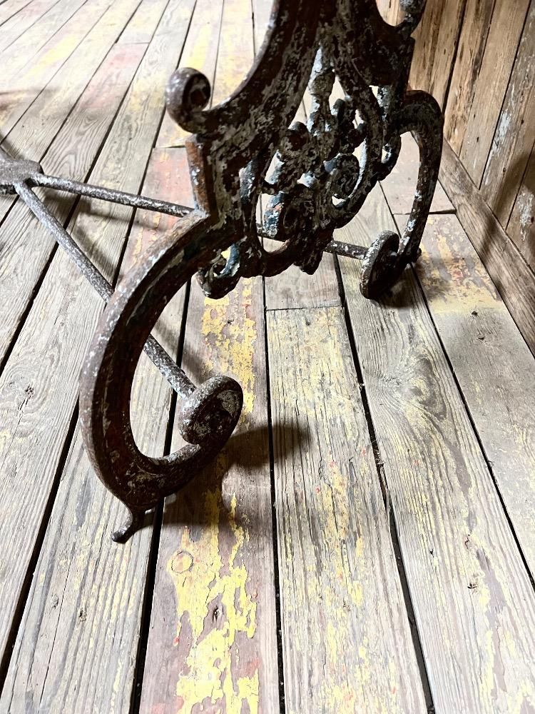 Metal shop table, late 19th century 