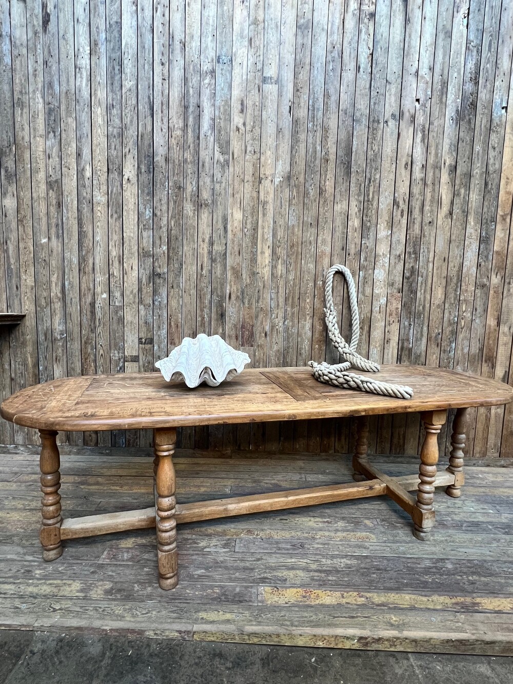 Oval console table, mid-20th century