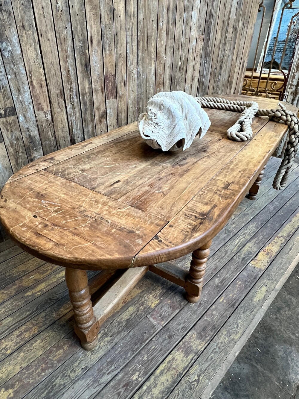 Oval console table, mid-20th century