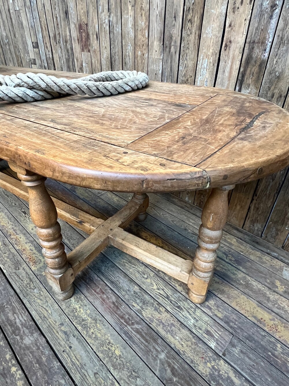 Oval console table, mid-20th century