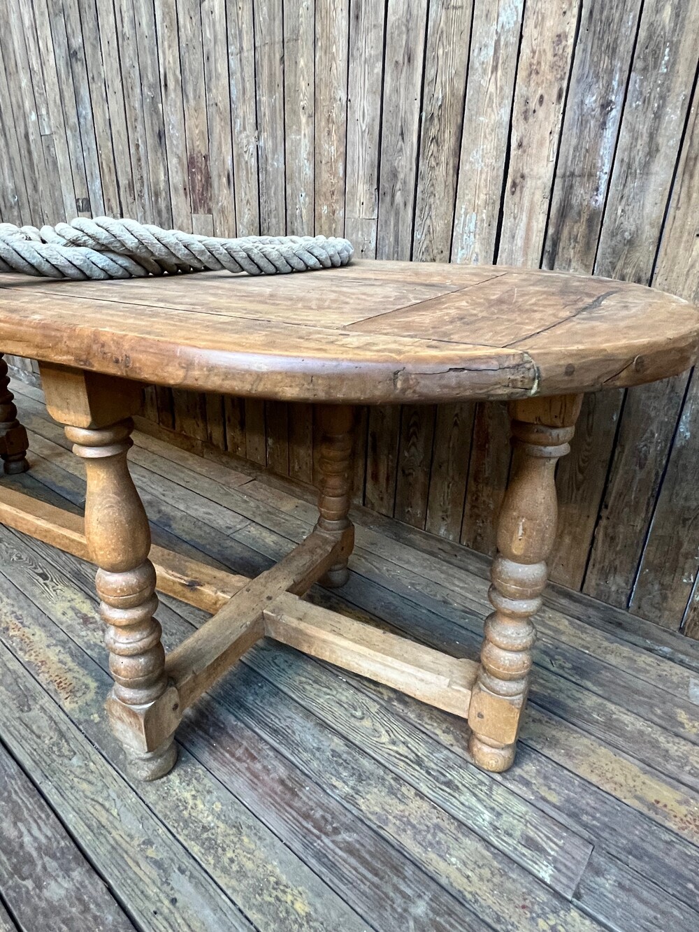 Oval console table, mid-20th century