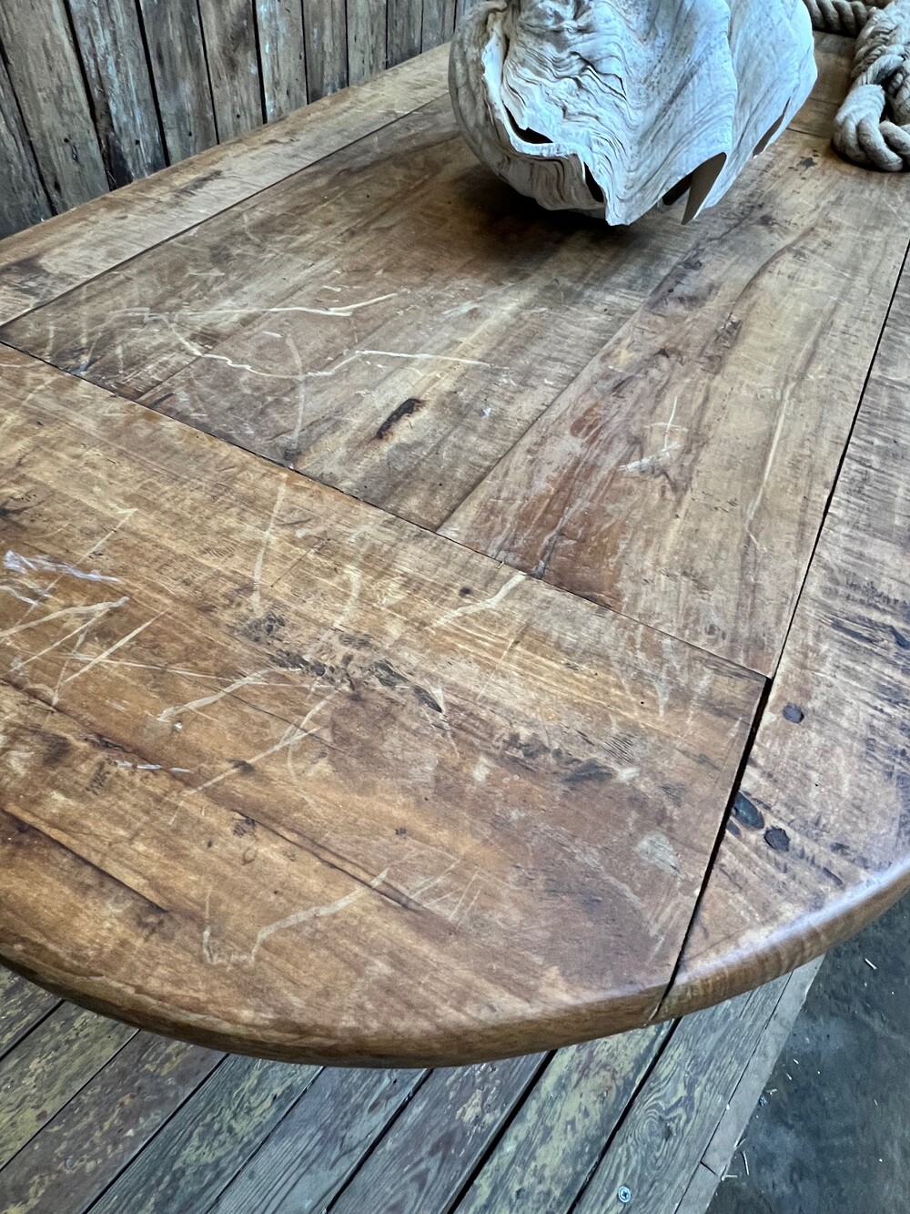 Oval console table, mid-20th century