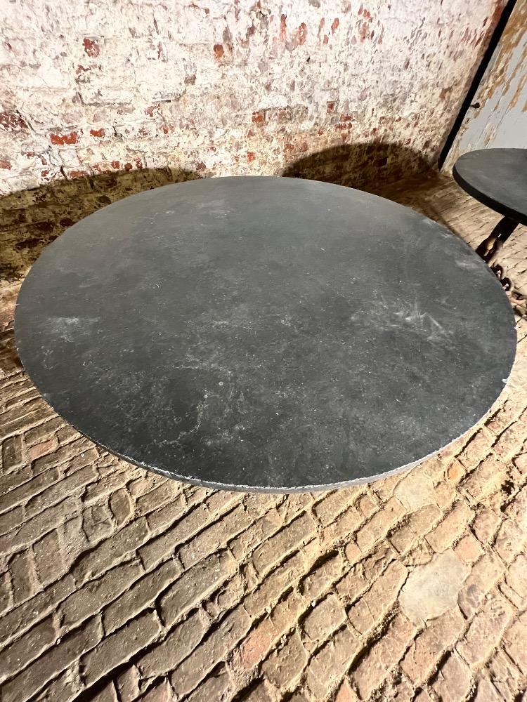 Pair of Brutalist metal chain tables, mid-20th century