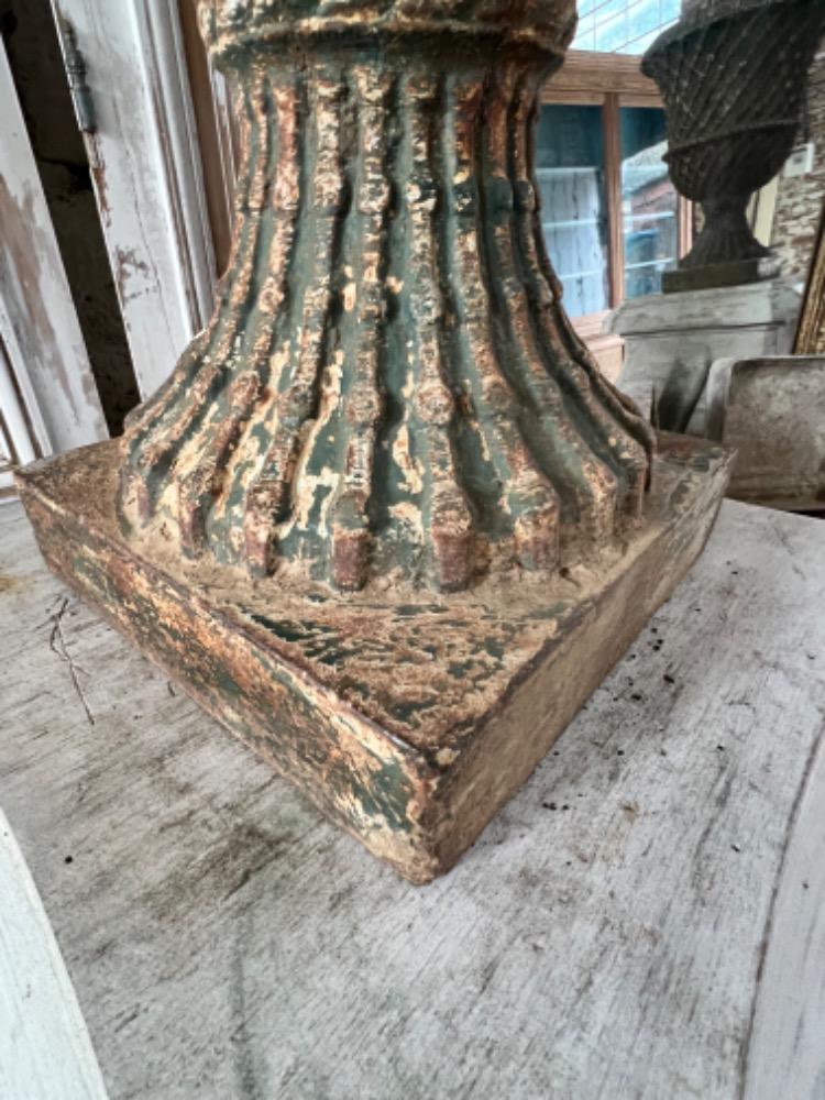 Pair of cast iron vases, late 19th century 