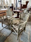 Pair of concrete armchairs, early 20th century 