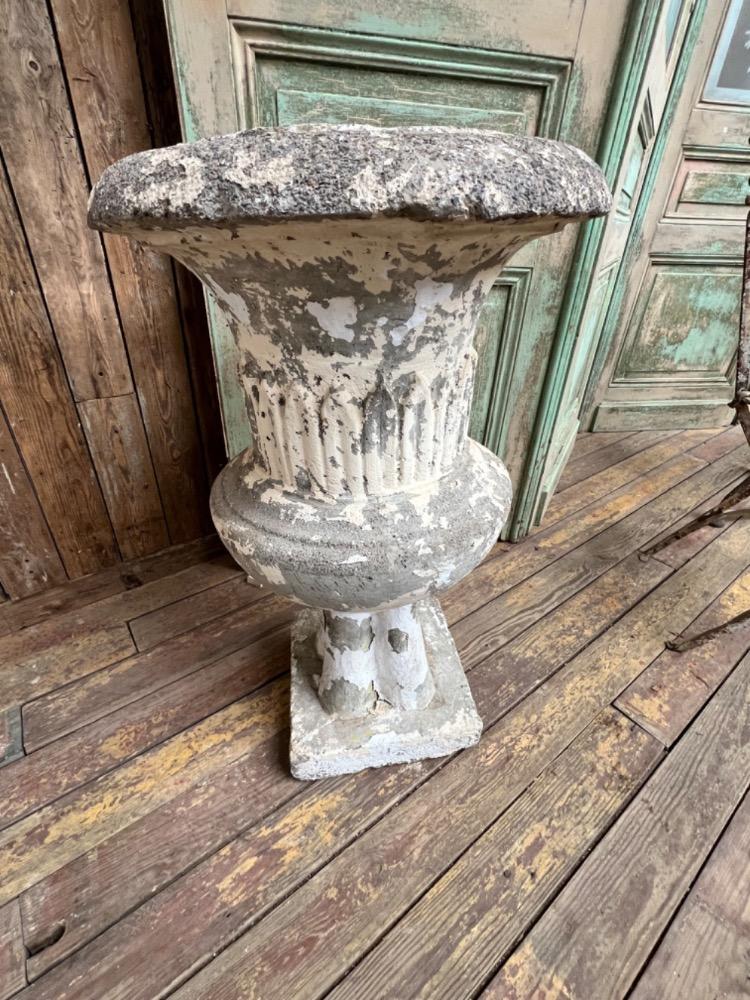 Pair of concrete vases, early 20th century 