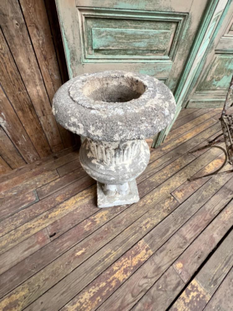 Pair of concrete vases, early 20th century 