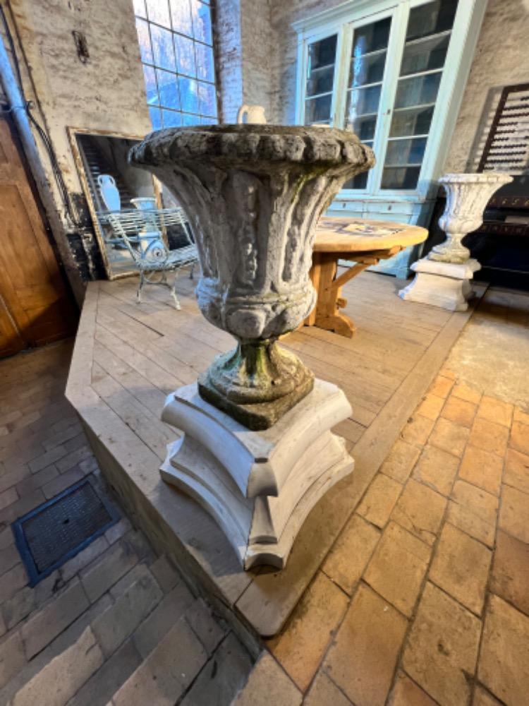 Pair of concrete vases, early 20th century