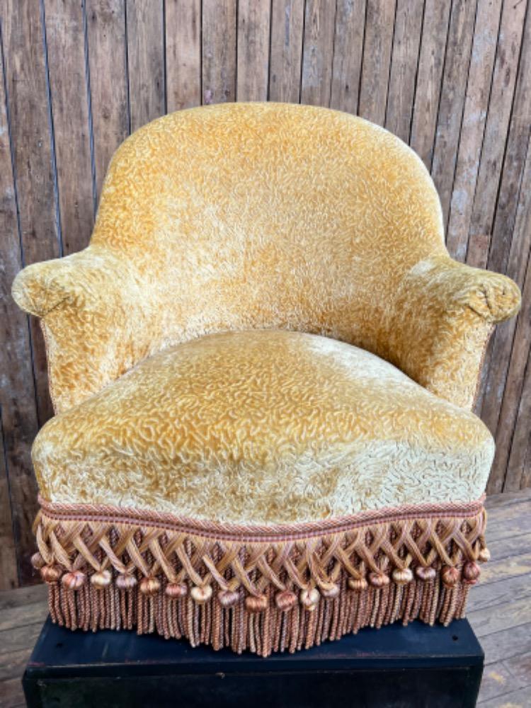 Pair of Napoleon III style armchairs, early 20th century 
