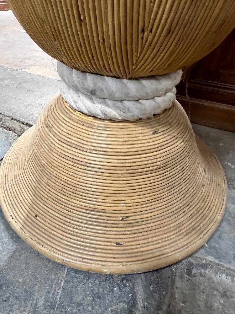 Pair of round tables, 20th century 