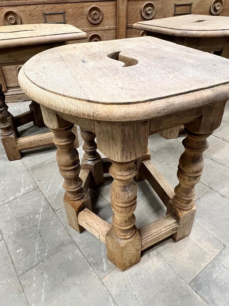 Series of 4 stools, mid-20th century 