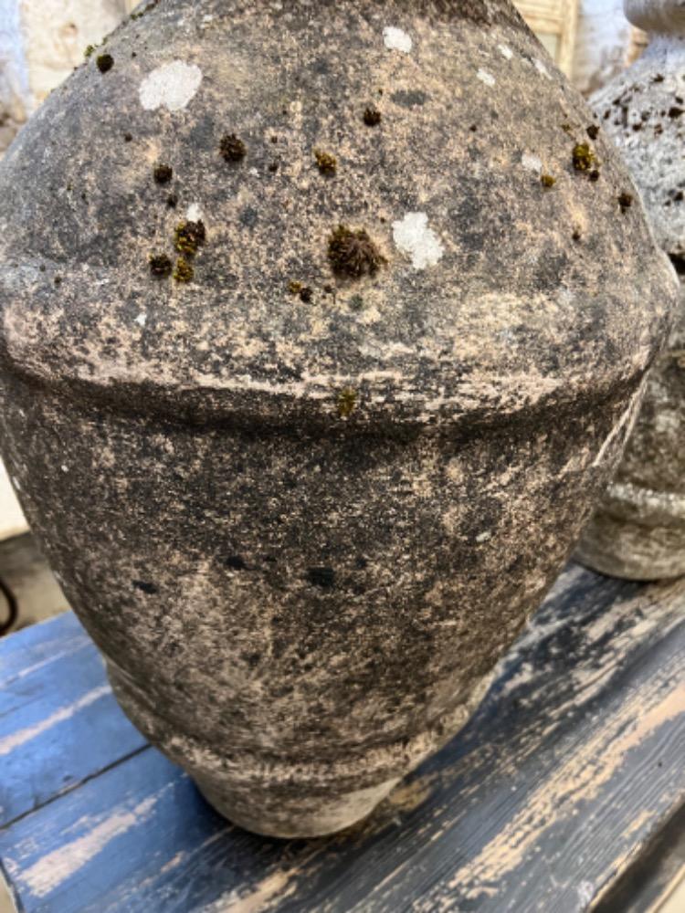 Series of four concrete vases, mid-20th century 