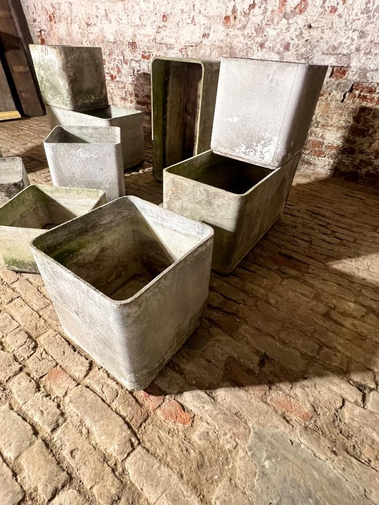 Set of 11 planters, mid-20th century 