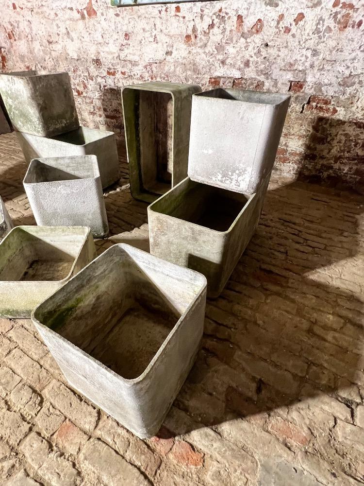 Set of 11 planters, mid-20th century 