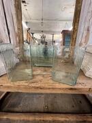 Set of 3 old glass tanks, mid-20th century 