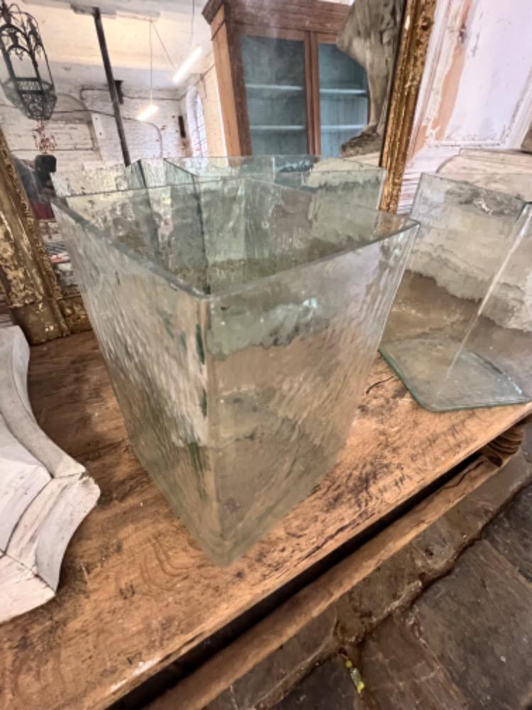 Set of 3 old glass tanks, mid-20th century 