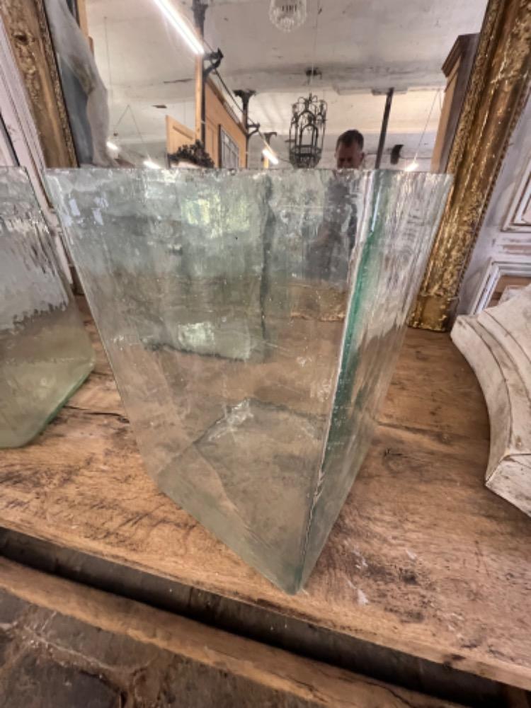 Set of 3 old glass tanks, mid-20th century 