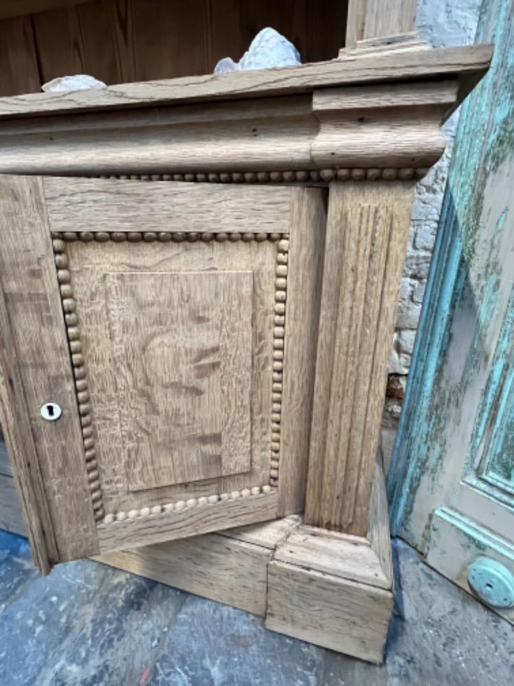 Washed oak bookcase, late 19th century 