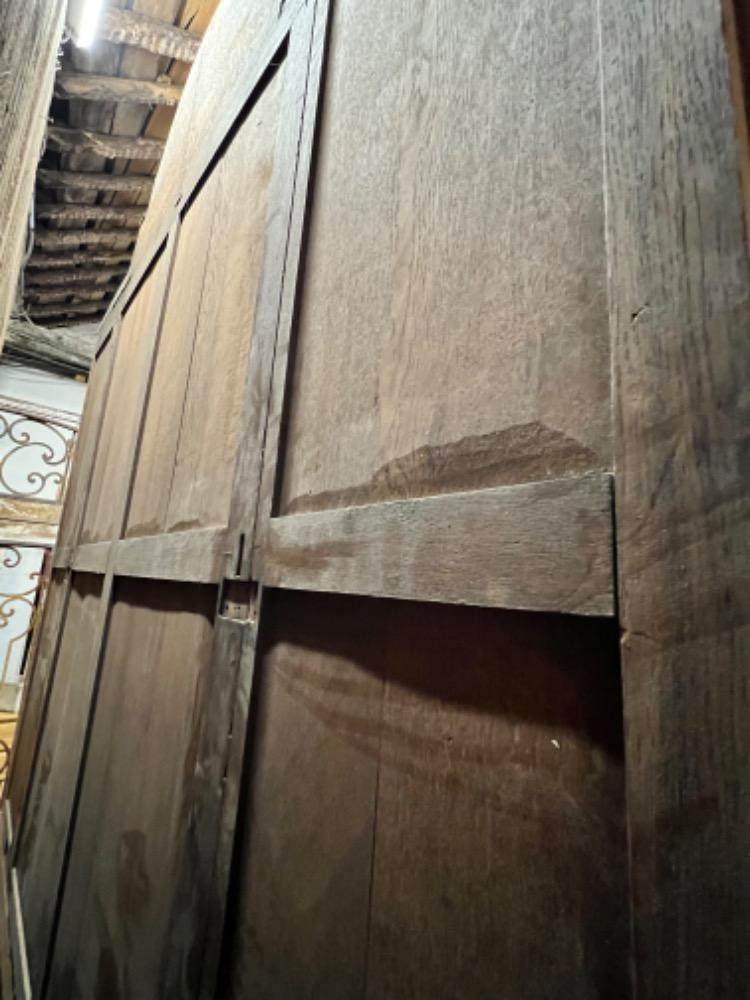 Washed oak cupboard, late 19th century 