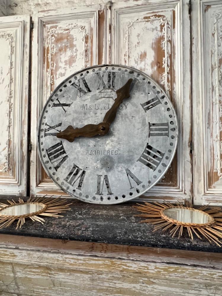 Zinc clock dial, 19th century