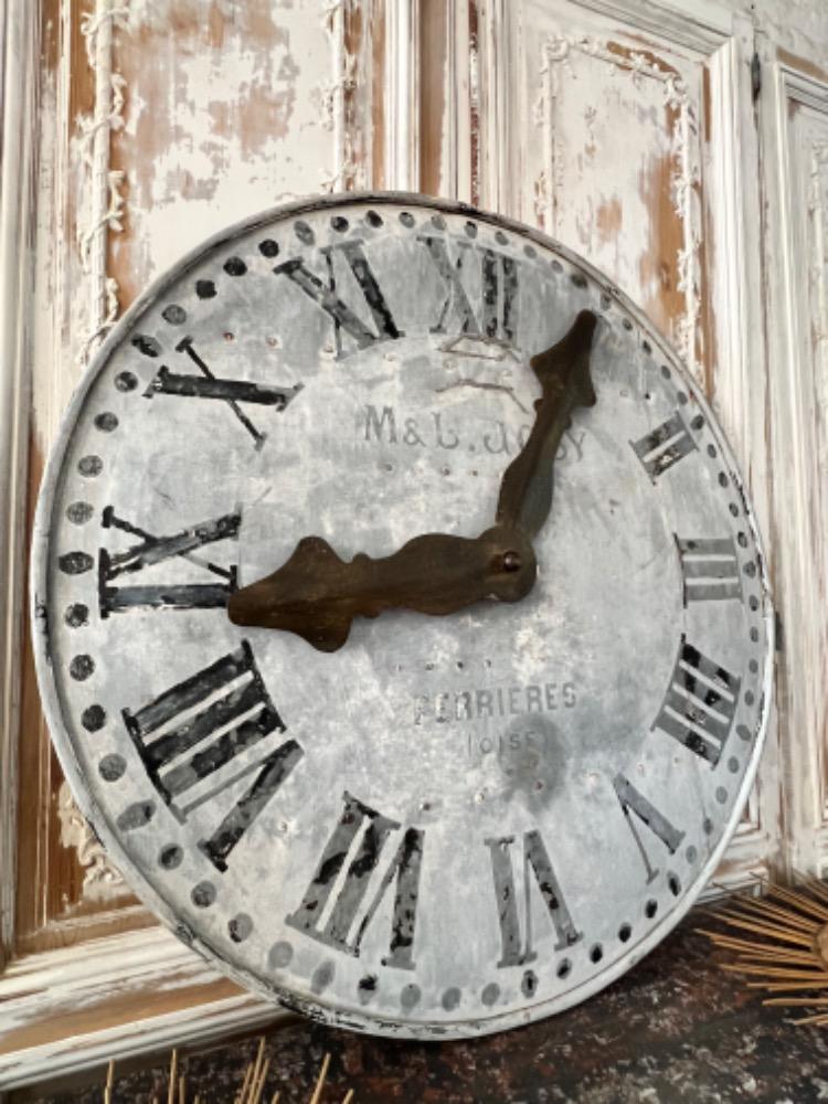 Zinc clock dial, 19th century