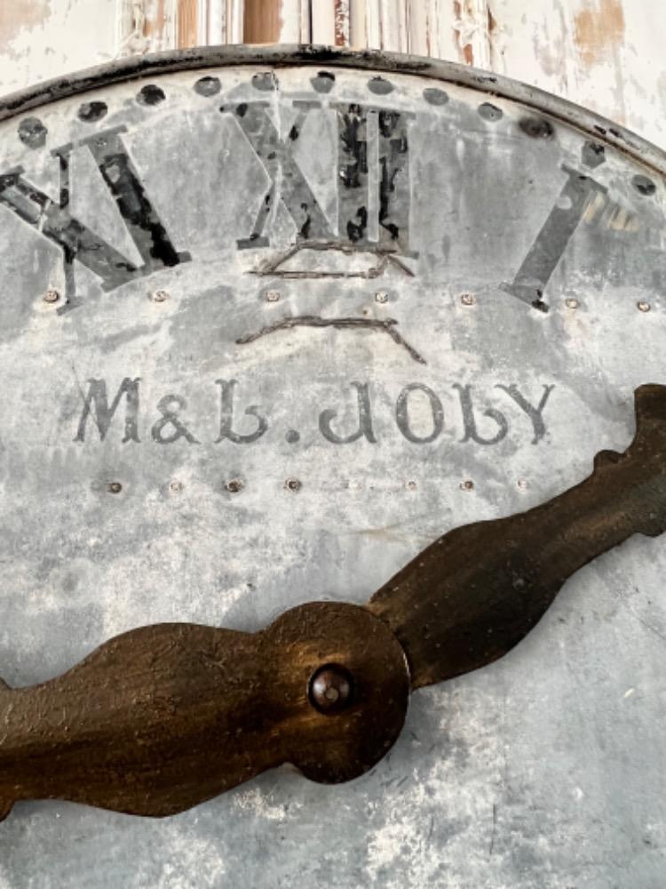 Zinc clock dial, 19th century